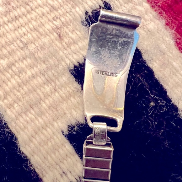 Multicolored Signed Turquoise Inlay Stone Watch Cuff - Picture 9 of 10